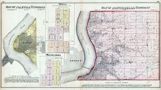 Nauvoo Township, tioga, Breckenridge, Montebello Township, Hamilton, Mississippi River, Keokuk, Hancock County 1874